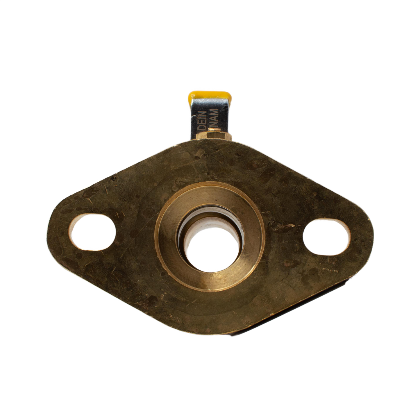 1.00" FLANGED X 1.00" BARBED BRASS BALL VALVE