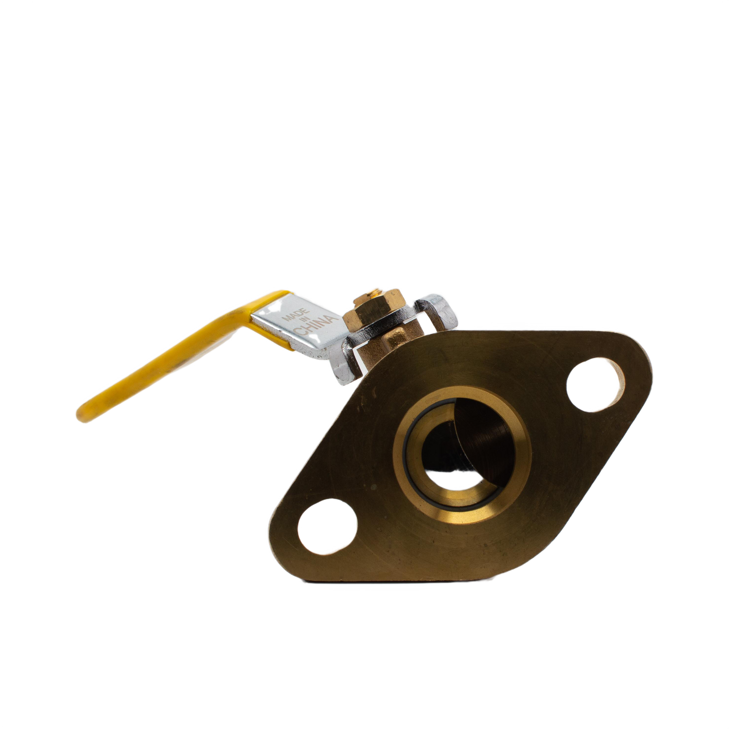 1.25" FLANGED X 1.25" BARBED BRASS BALL VALVE