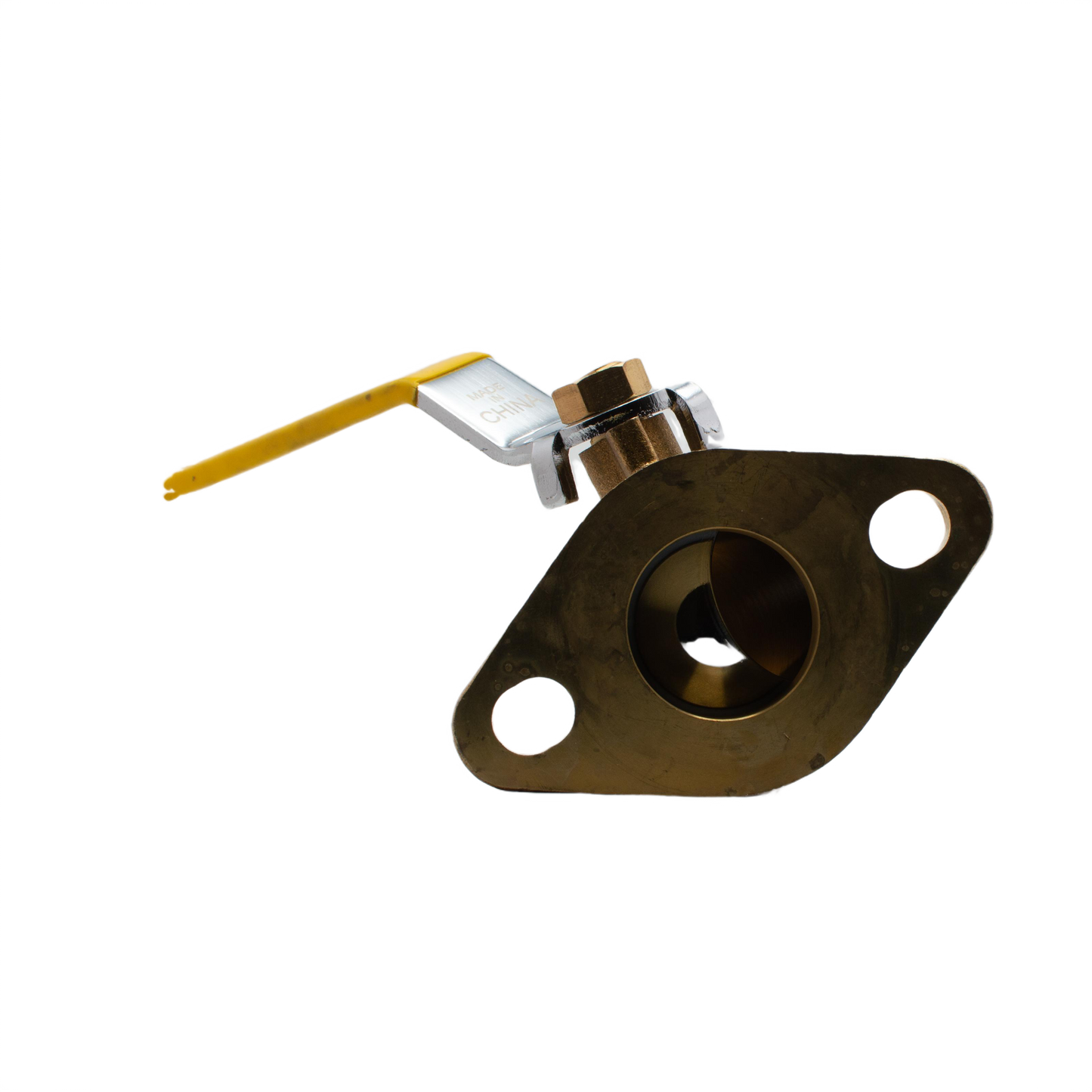 1.50" FLANGED X 1.50" BARBED BRASS BALL VALVE